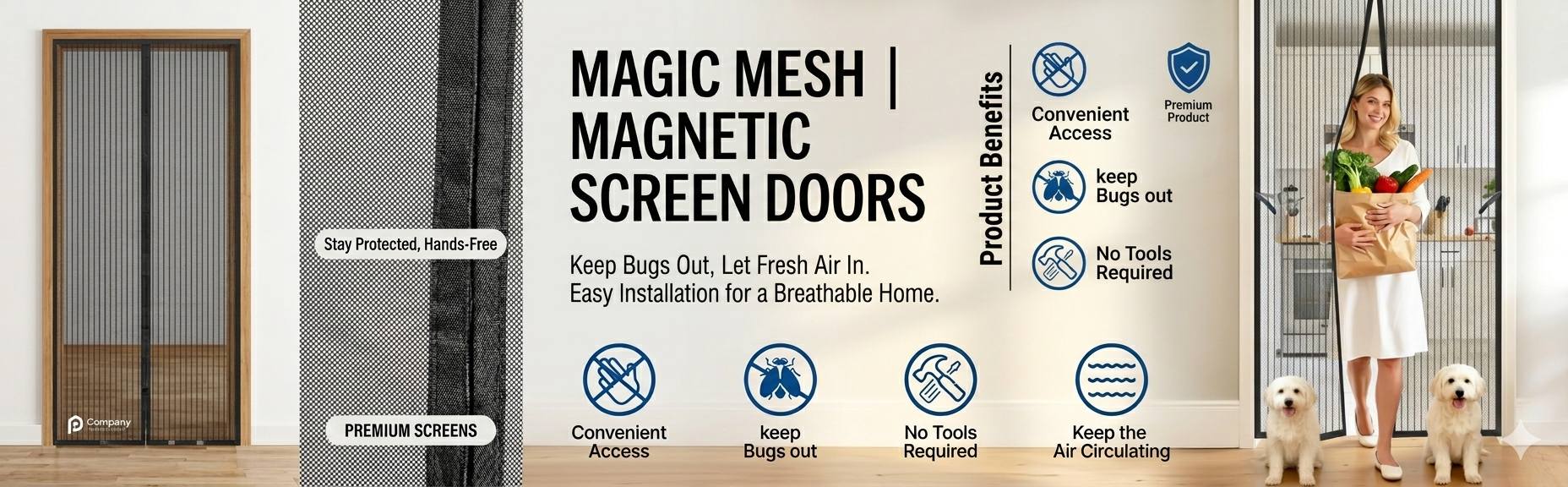 Mosquito curtain door