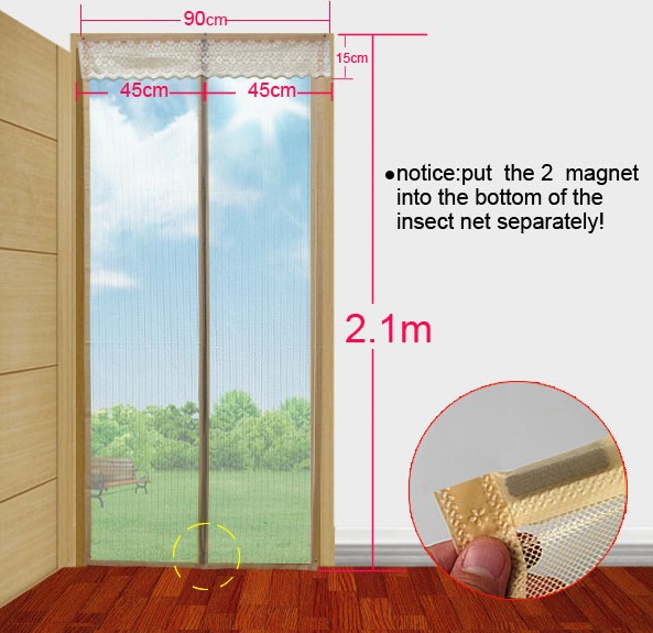 standard size for the magnetic curtain door