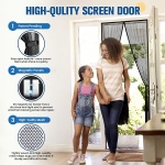 Full frame velcro magnetic door mesh screen with strong magnetis