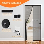 Full frame velcro magnetic door mesh screen with strong magnetis