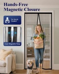 Full frame velcro magnetic door mesh screen with strong magnetis