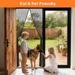 Full frame velcro magnetic door mesh screen with strong magnetis