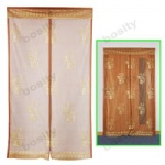 Automatic closing magnetic door curtain